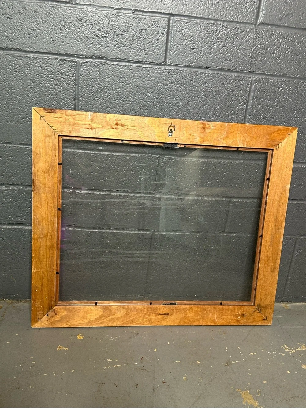 Classic Brown Wooden Wall Frame w Glass 24.5x21